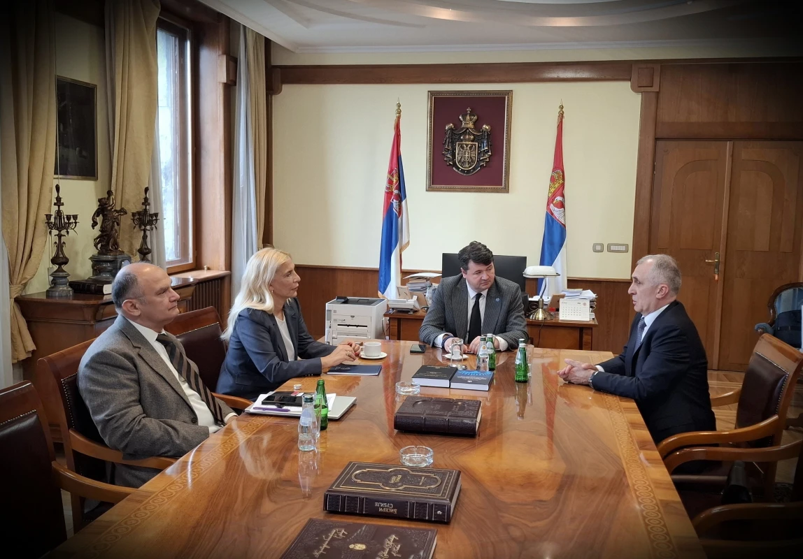 Predsednik Ustavnog suda Petrov, sudije Ustavnog suda Popović i Rabrenović i dekan Lazić